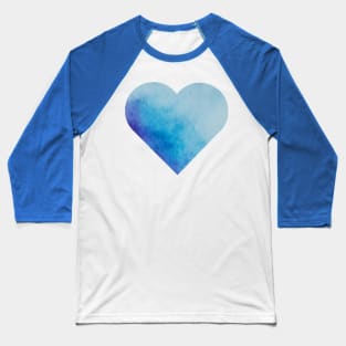 Light blue watercolor heart Baseball T-Shirt